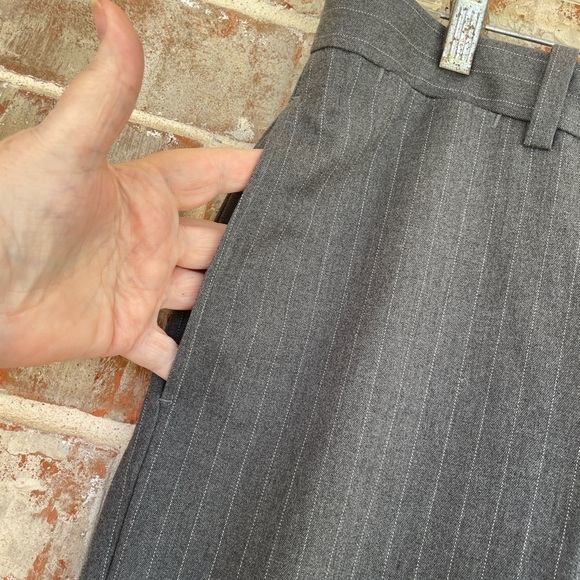 John W. Nordstrom Gray Striped Smartcare Men’s Slacks - Picture 3 of 9
